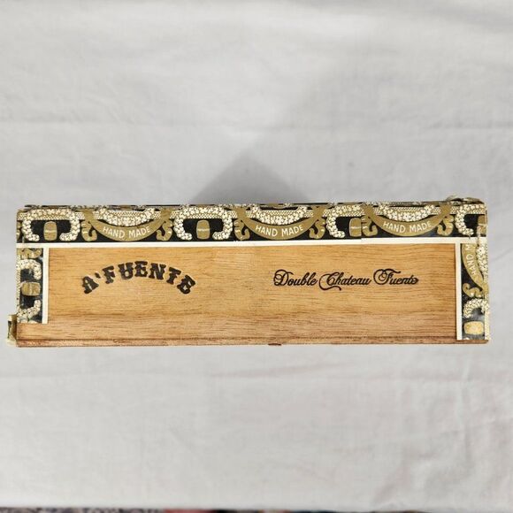ARTURO FUENTE Double Chateau Wood Cigar Box Empty Dominican Republic Decor - Picture 3 of 12